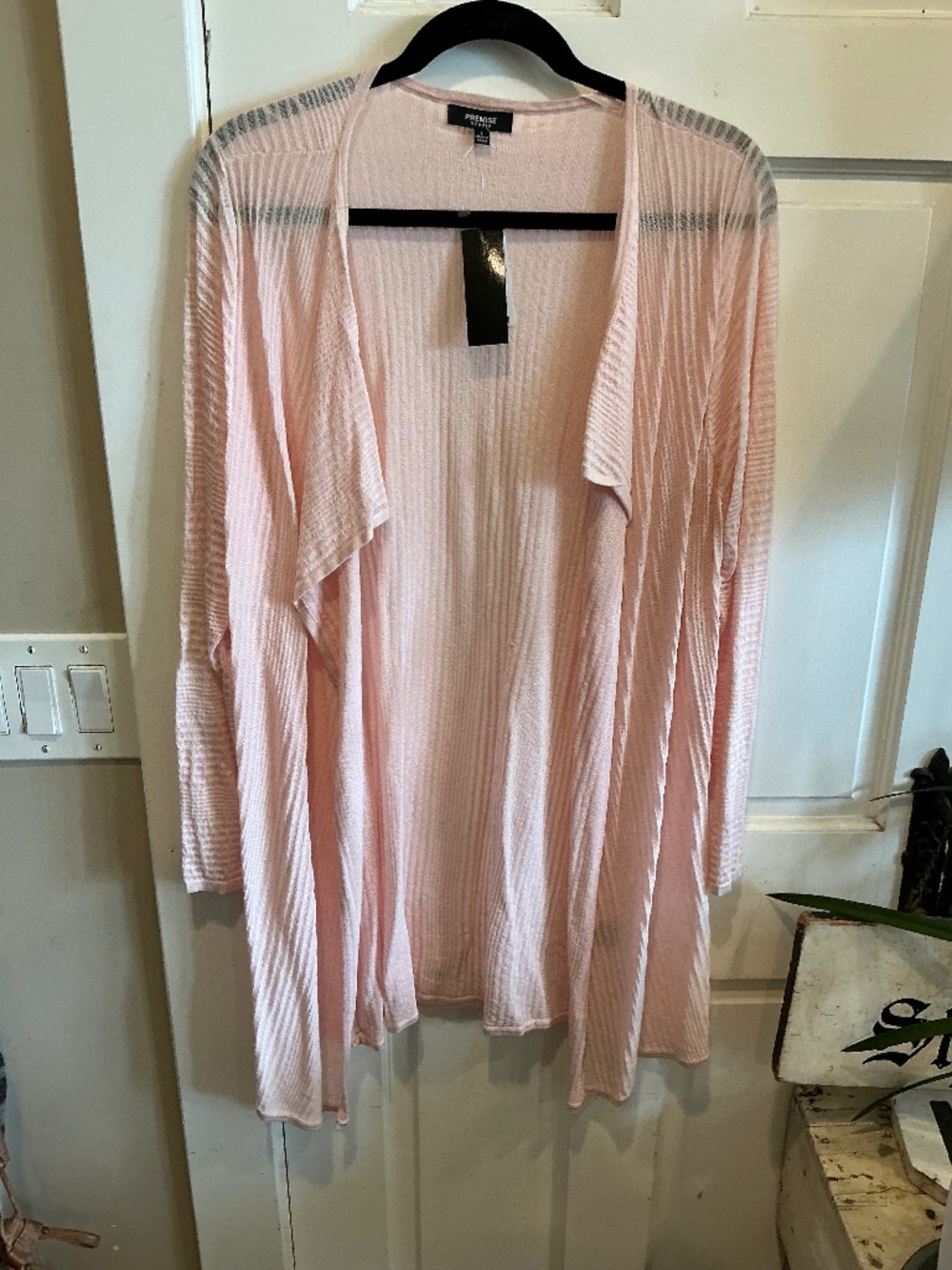Premise soft pink cardigan sweater!  Brand new with tags!  Size large